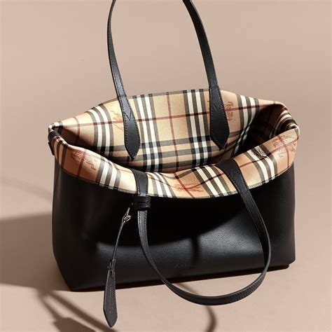 burberry medium grainy leather tote bag review|burberry haymarket tote medium.